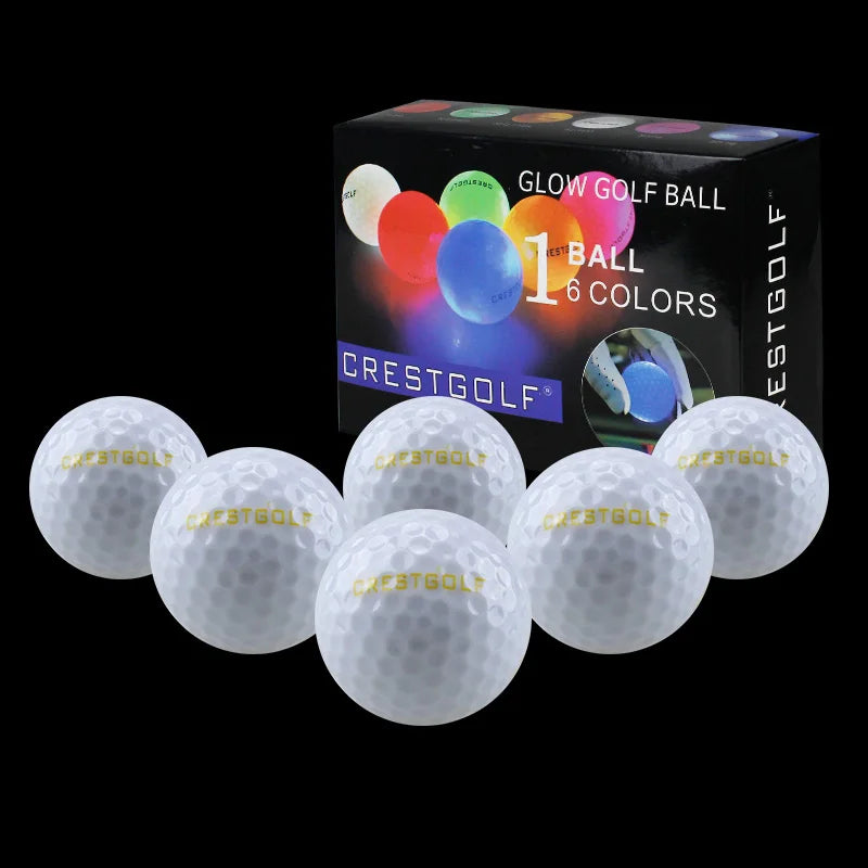 Crestgolf Logo Night Glow LED Golf Ball Pack With Logo