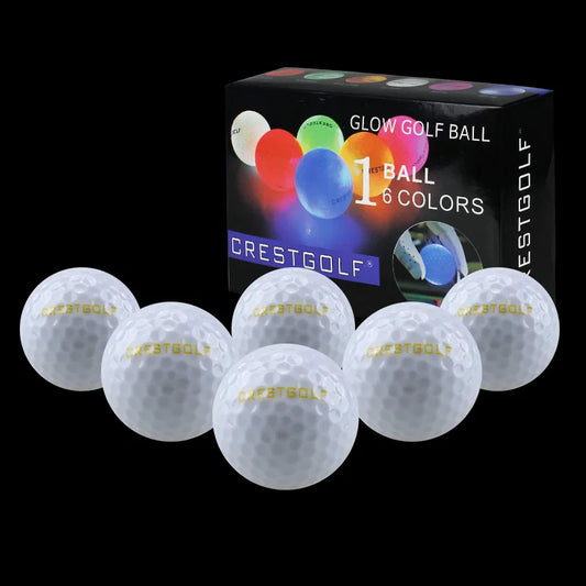 Crestgolf Logo Night Glow LED Golf Ball Pack With Logo