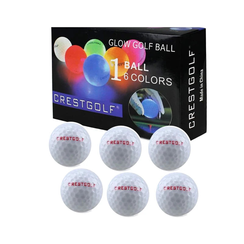 Crestgolf Logo Night Glow LED Golf Ball Pack With Logo