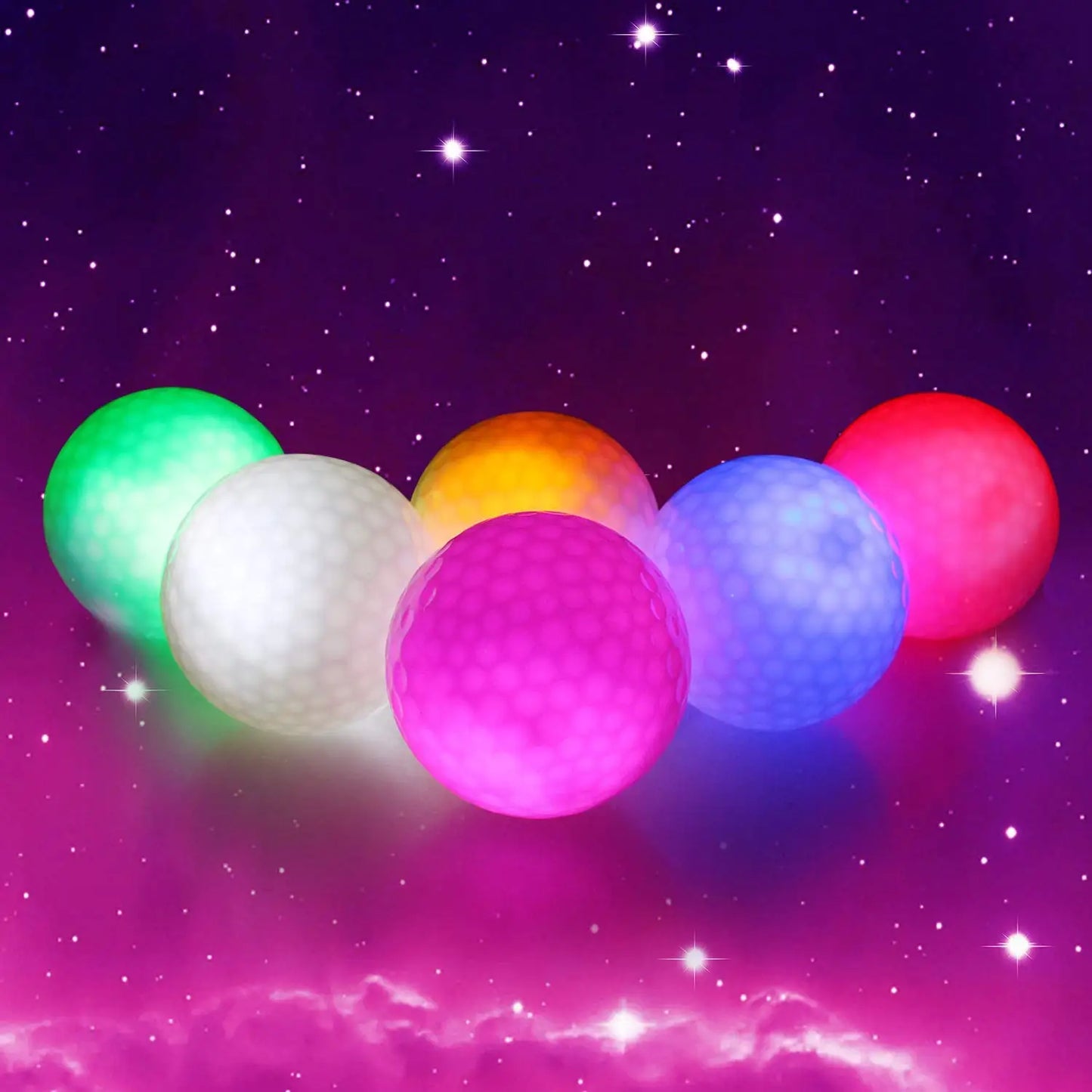 Crestgolf Logo Night Glow LED Golf Ball Pack With Logo