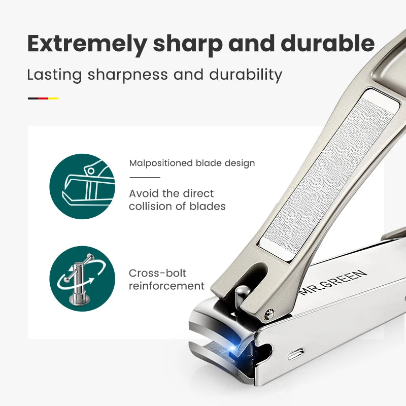 MR.GREEN Stainless Steel Nail Clippers Anti Splash Fingernail Cutter