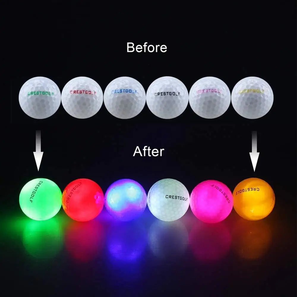 Crestgolf Logo Night Glow LED Golf Ball Pack With Logo