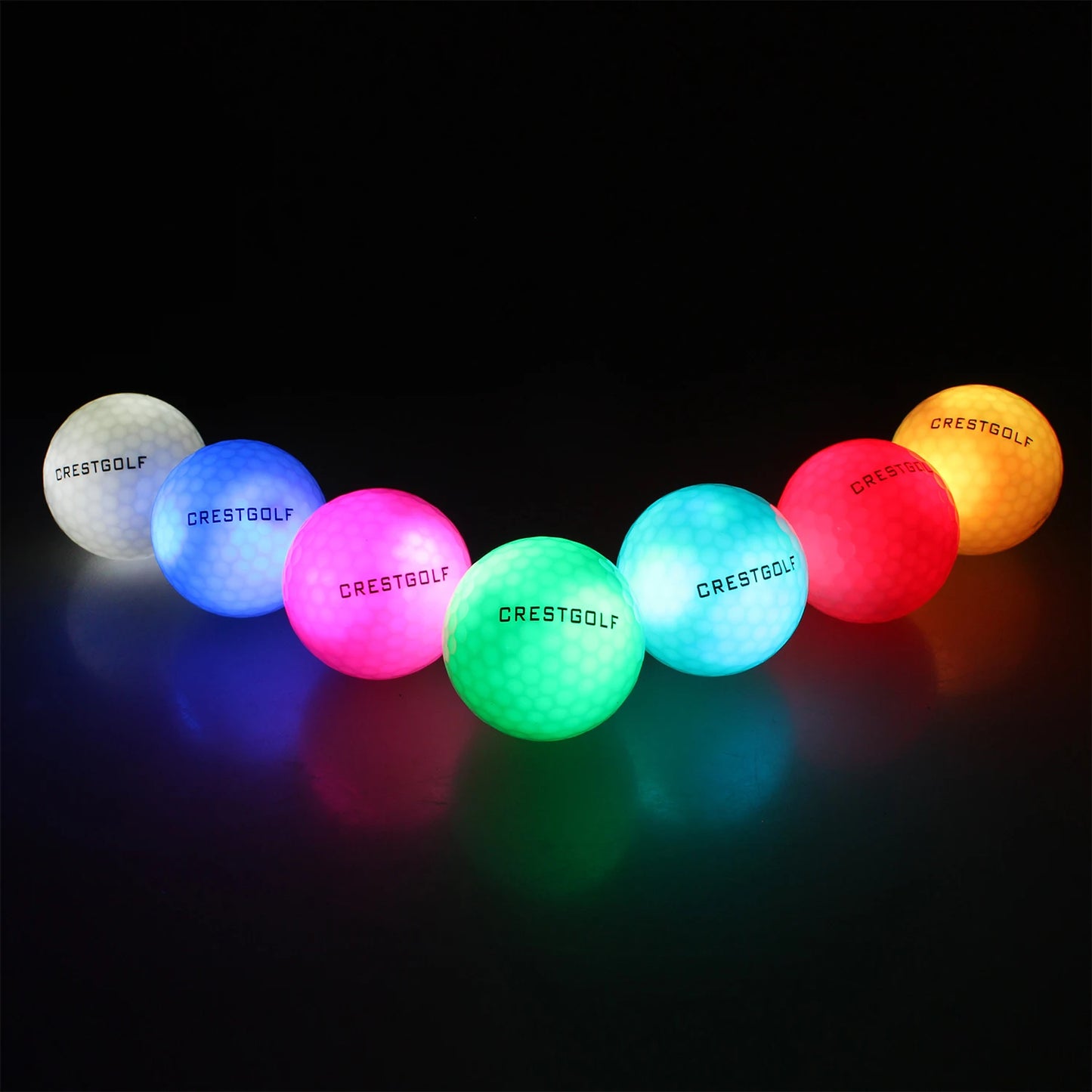 Crestgolf Logo Night Glow LED Golf Ball Pack With Logo