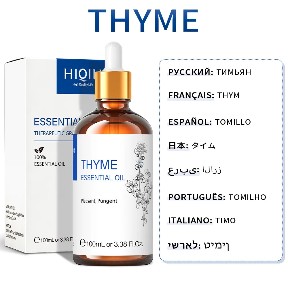 HIQILI Natural Essential Oil Blend Geranium Tea Tree Rosemary Lavender