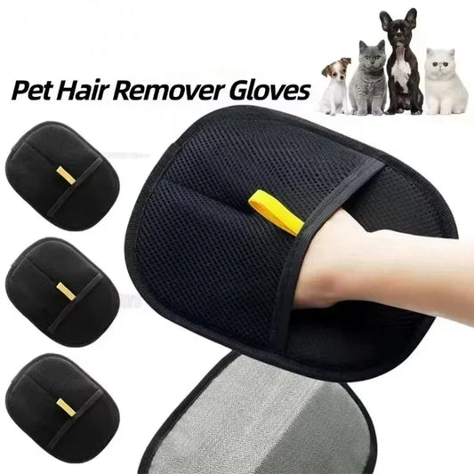 Reusable Pet Hair Removal Tool Double Sided Grooming Gloves