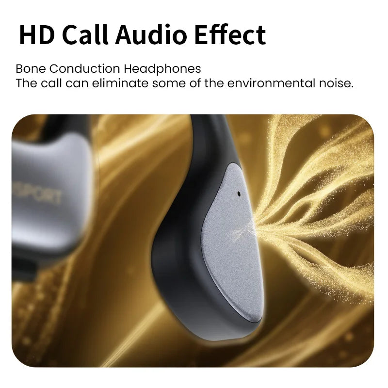 Bone Conduction Wireless Bluetooth Headphones With Mic And Waterproof