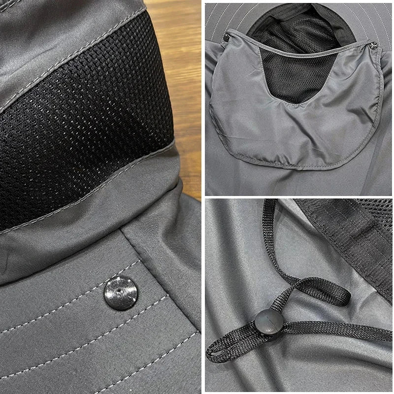 Outdoor Sun Hat For Men Wide Brim UV Protection Cap