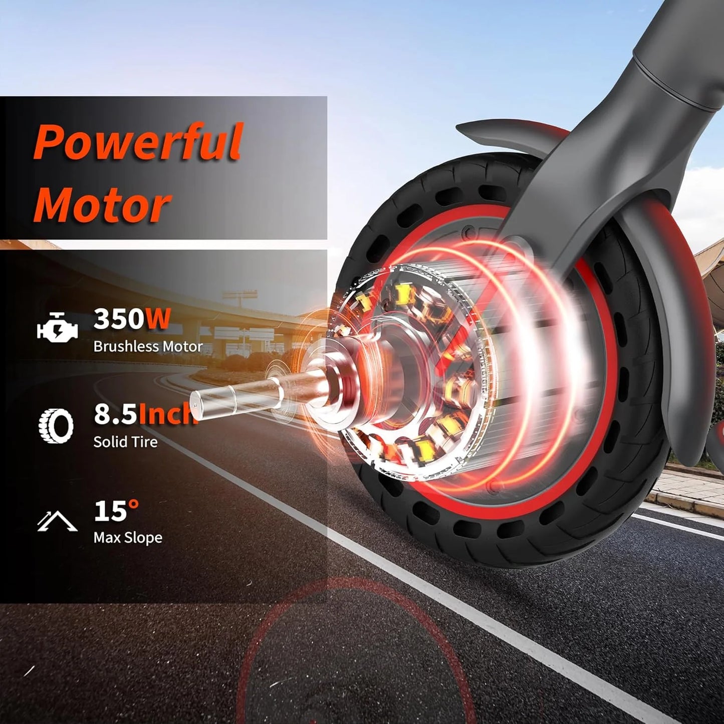 AOVOPRO ES80 Electric Scooter 350W 19 MPH Foldable Adult