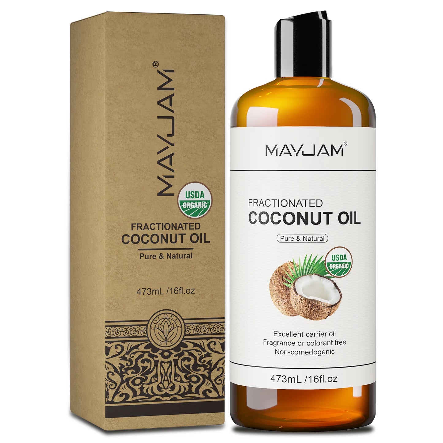 MAYJAM USDA Organic Castor Oil Cold Pressed Carrier Oil