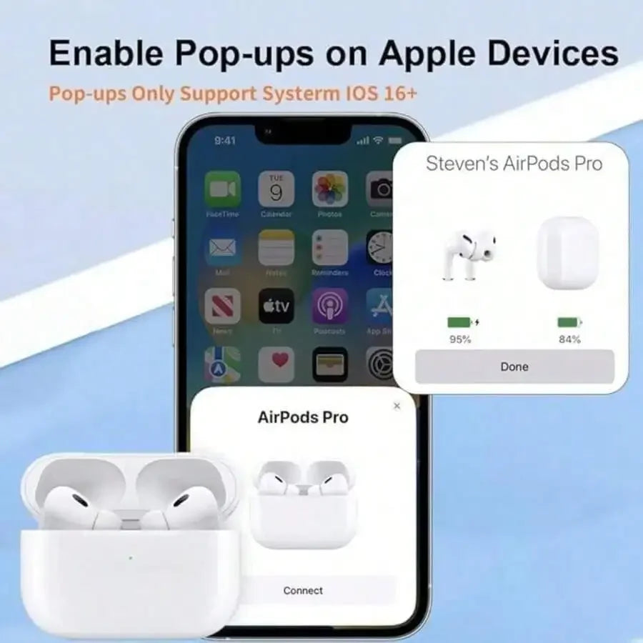Wireless Earbuds Pro 2nd Generation With Noise Cancelling Mic