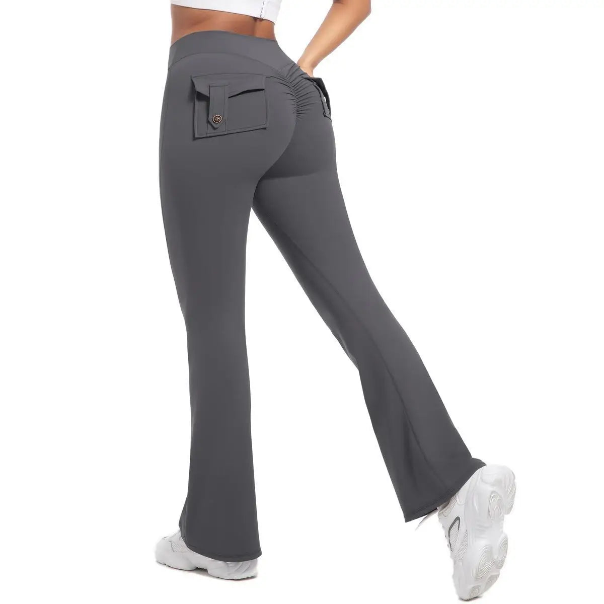 Women's Yoga Flare Trousers High Waist Tummy Control Leggings