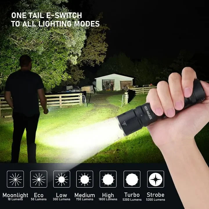 Sofirn SC33 Powerful Rechargeable Tactical LED Flashlight