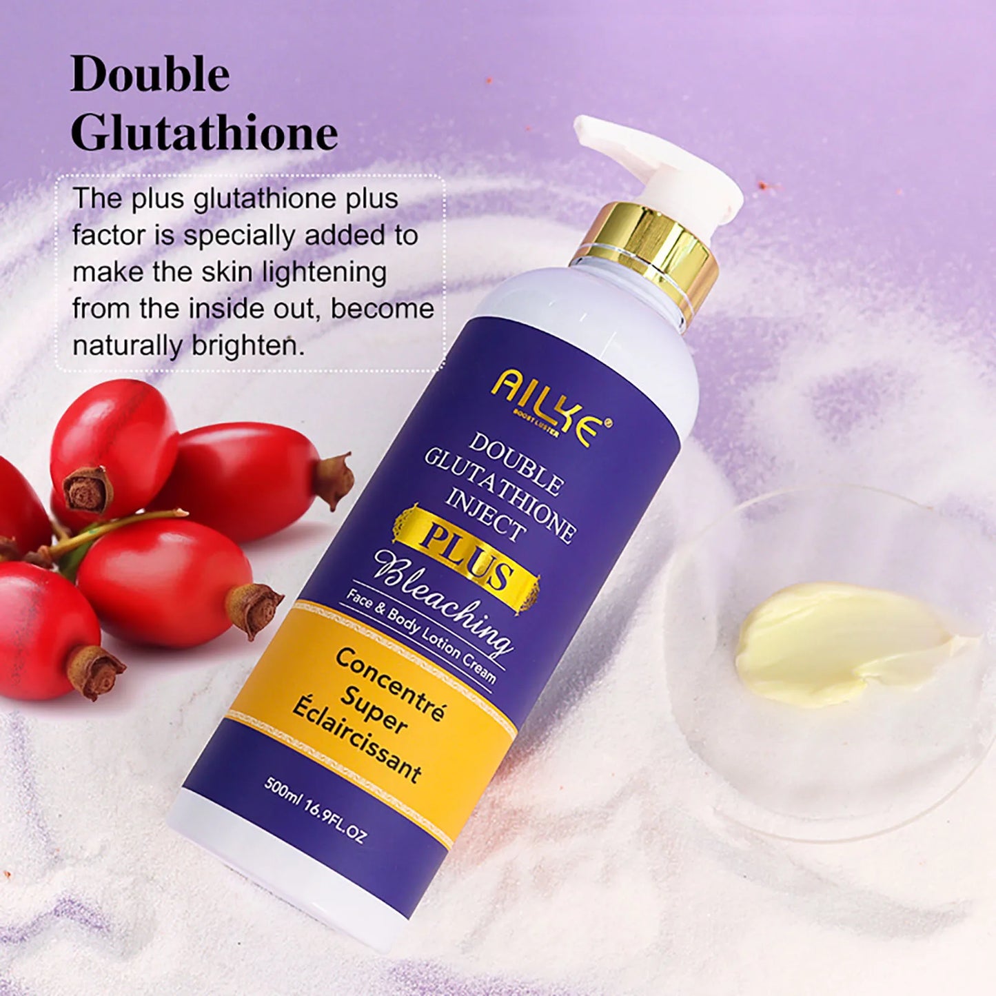 AILKE Double Glutathione Whitening Serum For Dark Spots and Moisturizing
