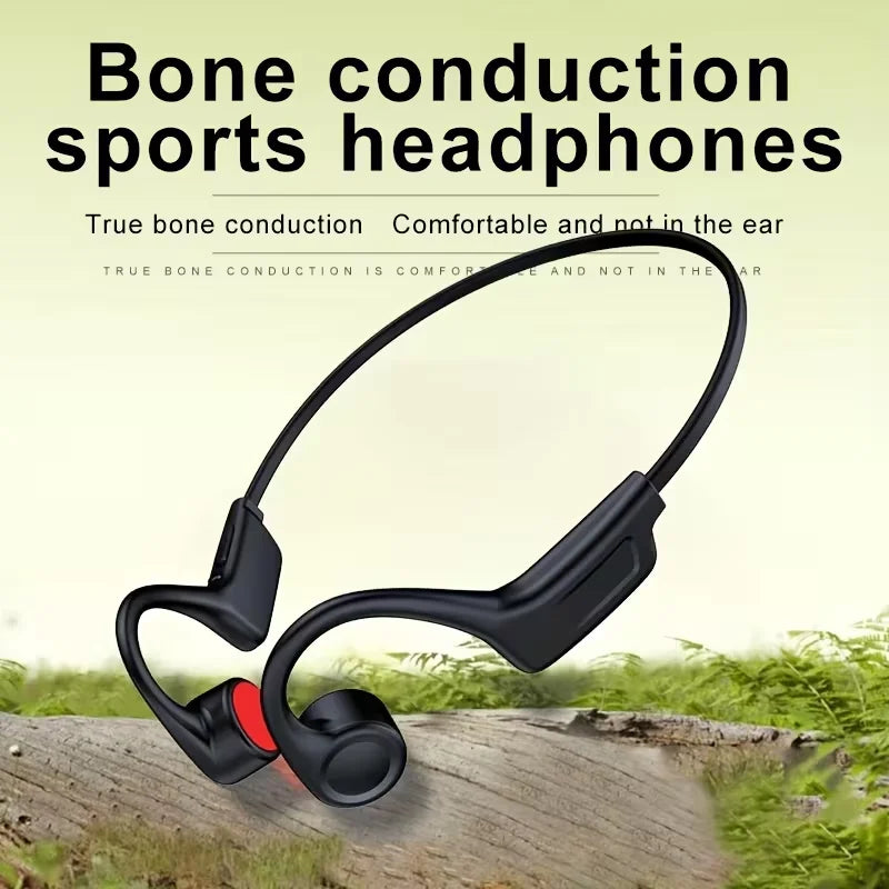 Open Ear Bone Conduction Wireless Headphones With Built In Mic