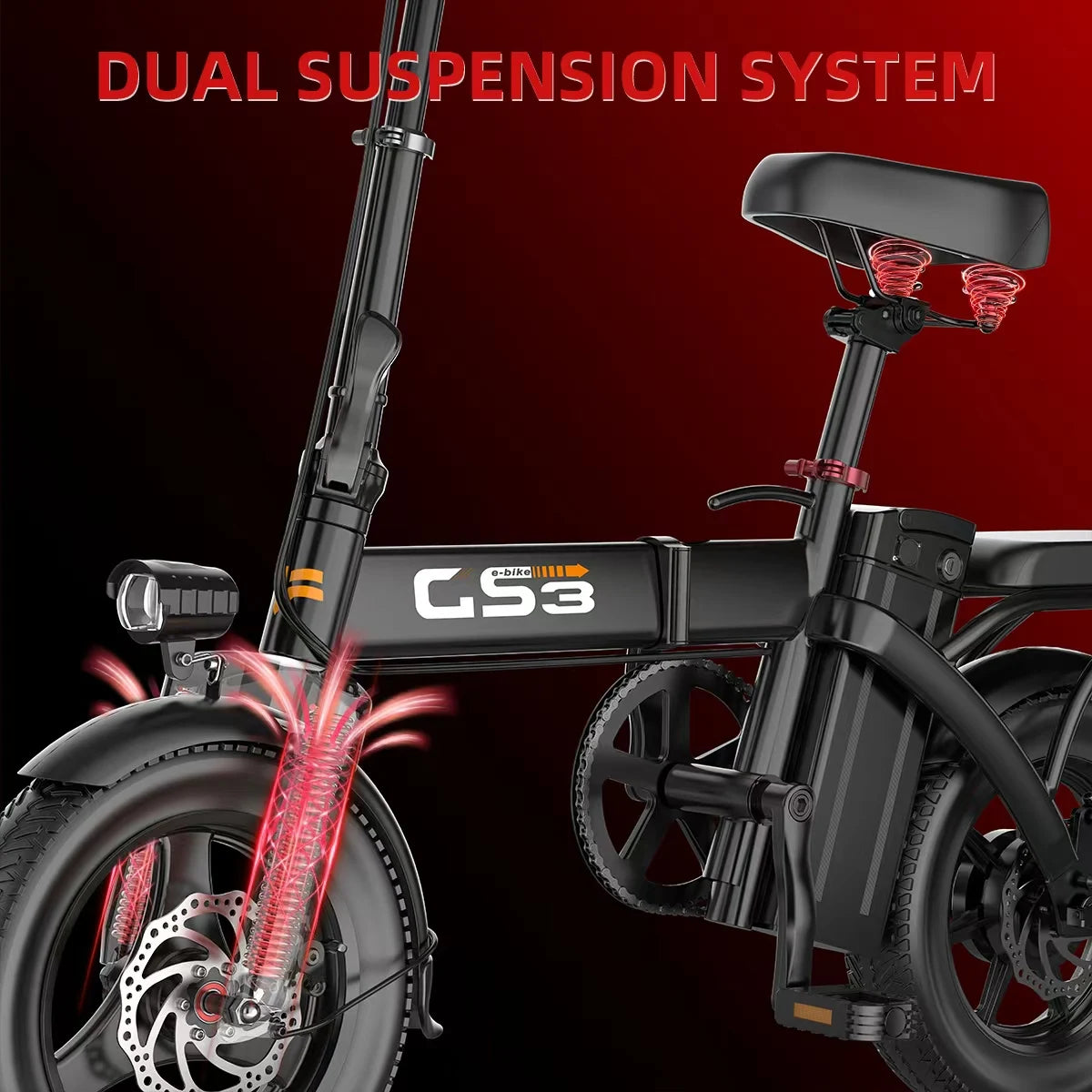 UPlee Electric Bike 500W Brushless Motor 48V 15Ah Battery Long Range