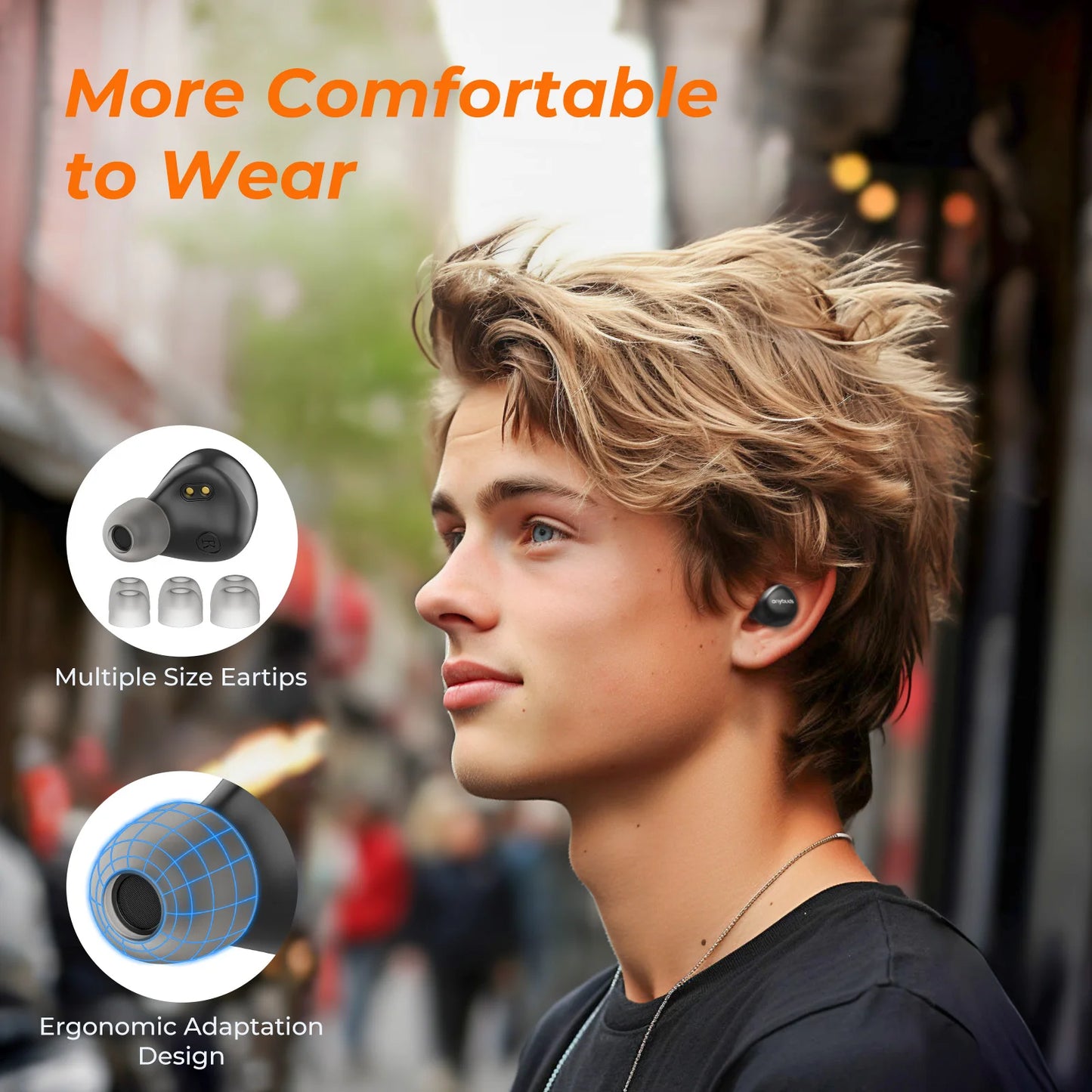 TOZO TWS Earbuds Bluetooth Headphones HD Calls IPX5 Touch Controls