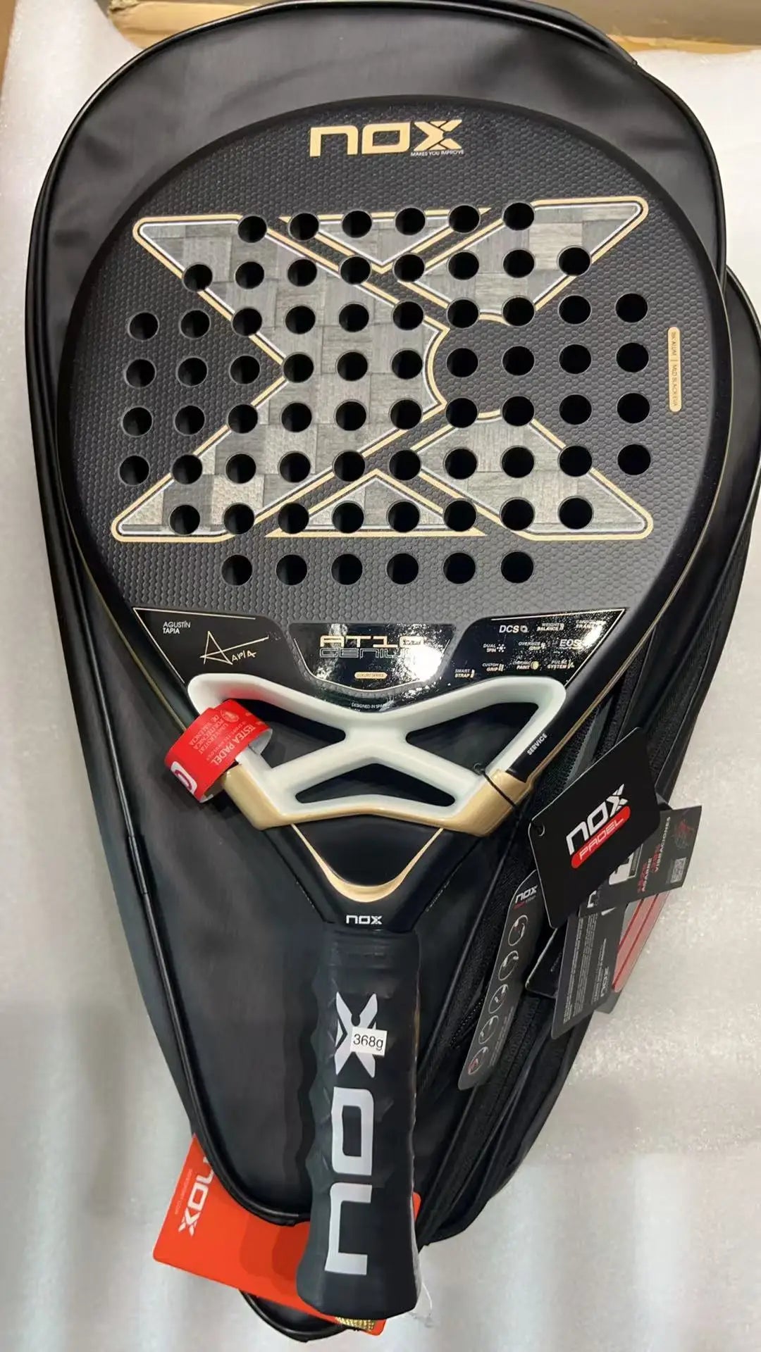 NOX Professional Padel Racket With Carbon Fiber And 3D Spin