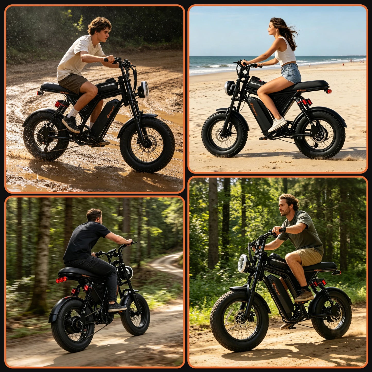 Bodywel M16 Pro Fat Tire Electric Bike With Removable Battery 40 Mile Range