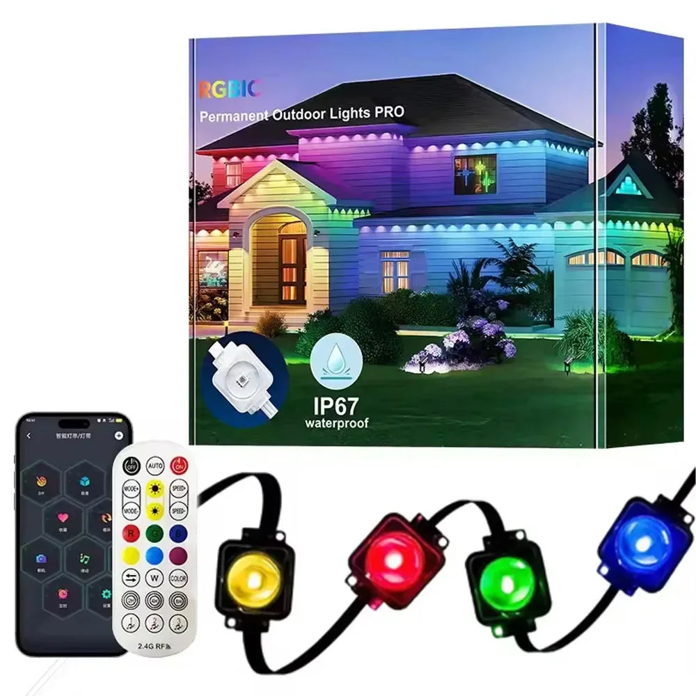 MIMIRGB Smart Permanent Outdoor Eave Lights With App Remote Control
