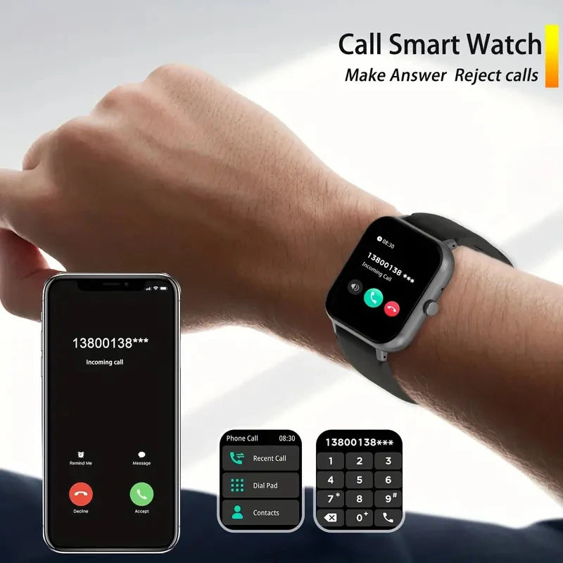 Odelettevcy Smart Watch With Wireless Calling Multi Sport Modes