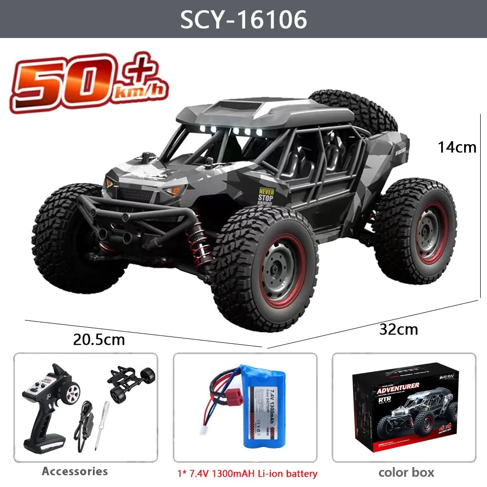 WLtoys 4WD RC Car With LED Remote Control Off Road Monster Truck