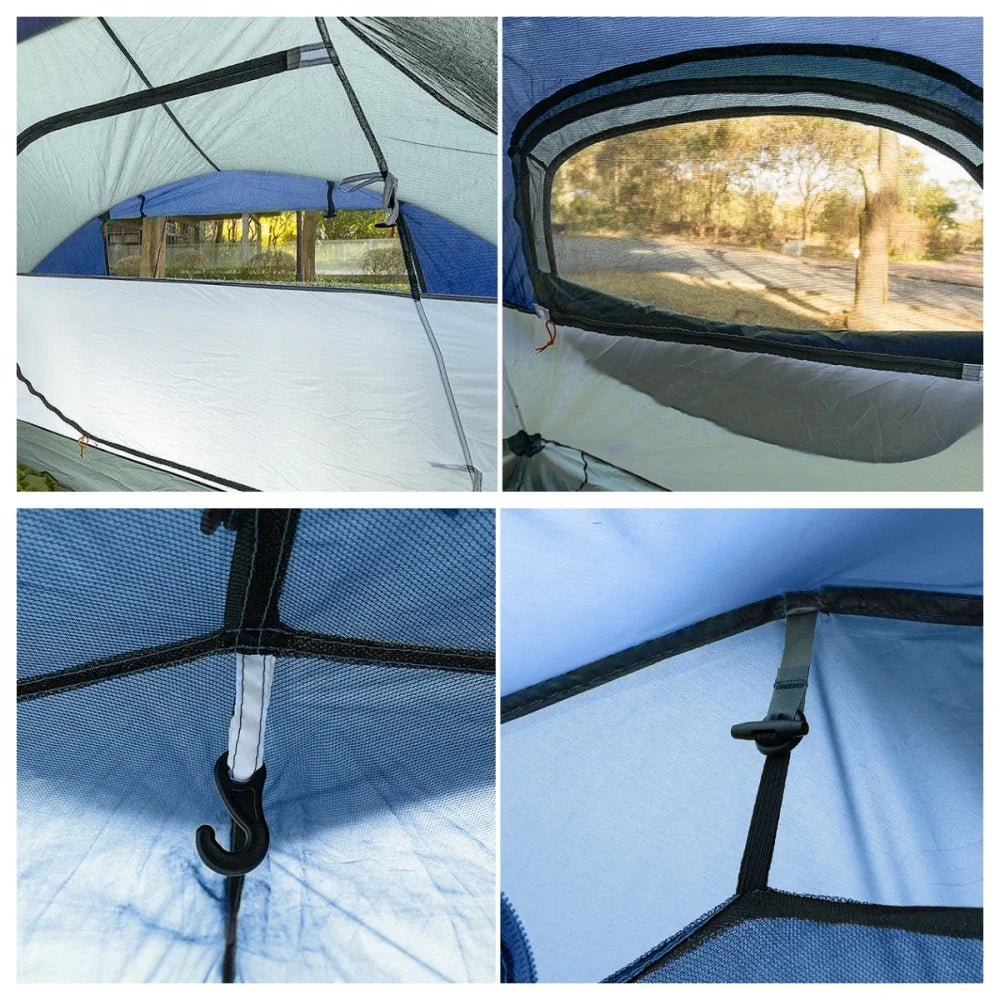 Night Cat Pop Up Camping Tent with Rainfly and Footprint Tarp