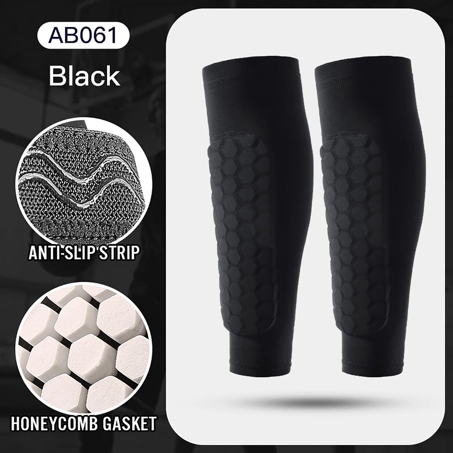 Football Shin Guard Socks With Foam Calf Honeycomb Pads