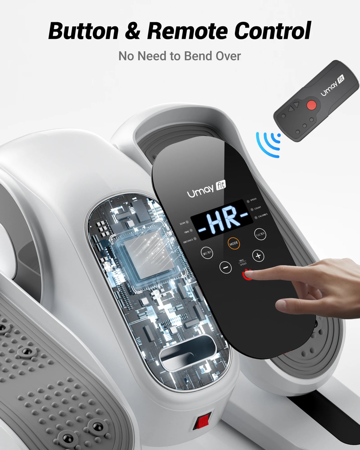 UMAY Electric Under Desk Elliptical Machine Remote Control Home Office