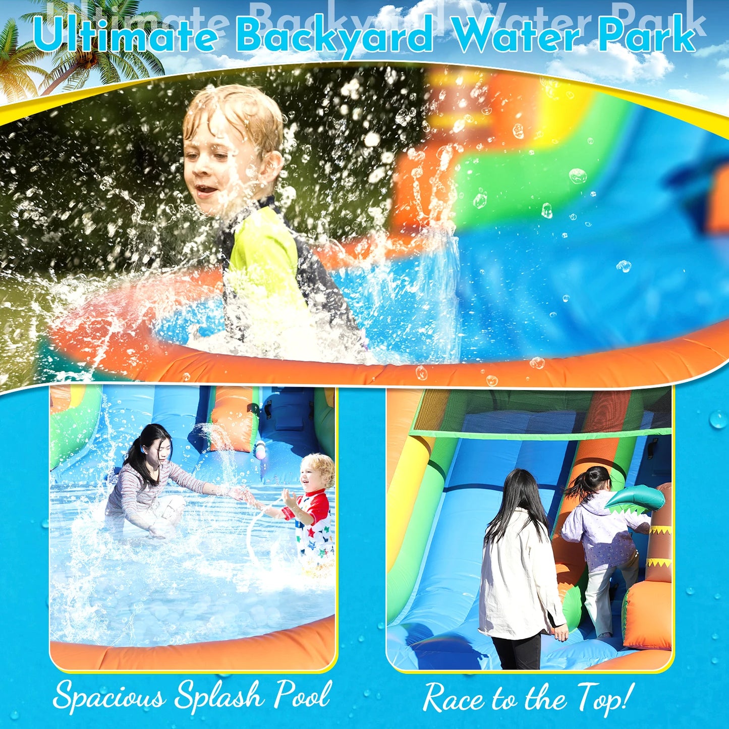 King Inflatable Commercial PVC Water Slide With Blower