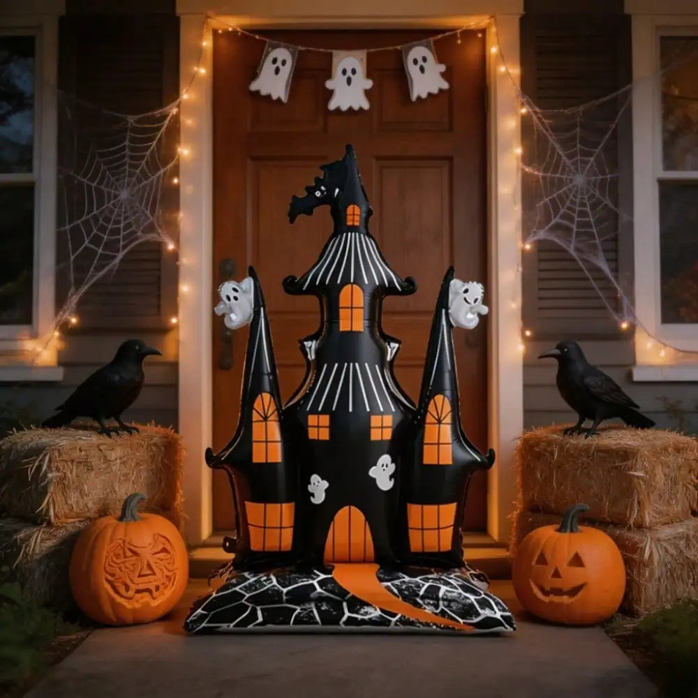 Halloween Haunted Castle Foil Balloon for Spooky Party Decor
