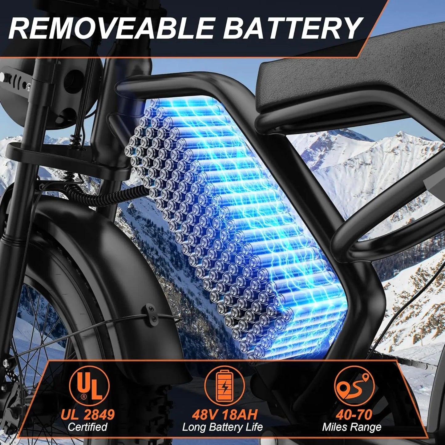 AOVOWHEEL AW2PRO Electric Bike 1500W Fat Tire Mountain Snow