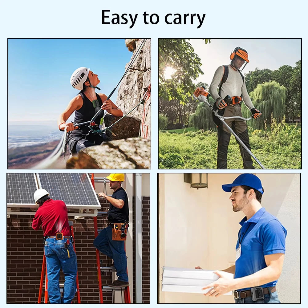 Portable 10000mAh Waist Clip Fan With 5 Speed USB Rechargeable