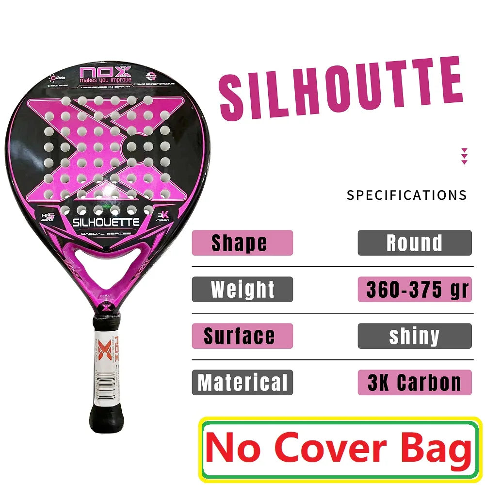 NOX Professional Padel Racket With Carbon Fiber And 3D Spin