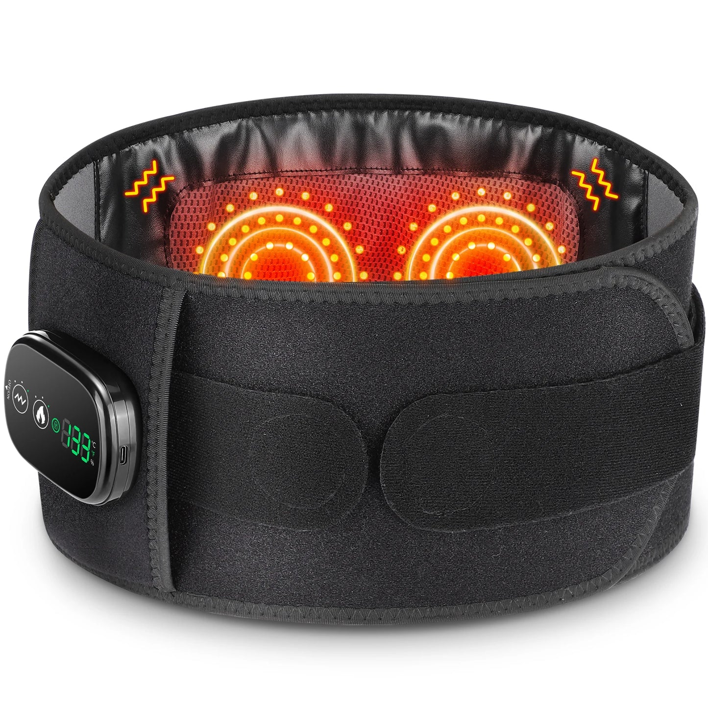 PASTSKY Heated Vibration Massager Belt For Waist And Back