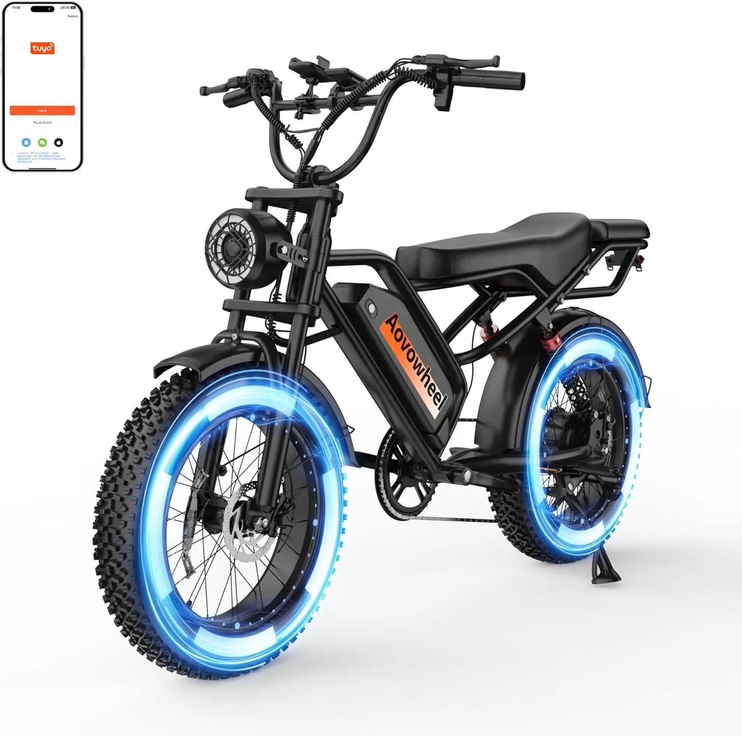 AOVOWHEEL AW2PRO Electric Bike 1500W Fat Tire Mountain Snow