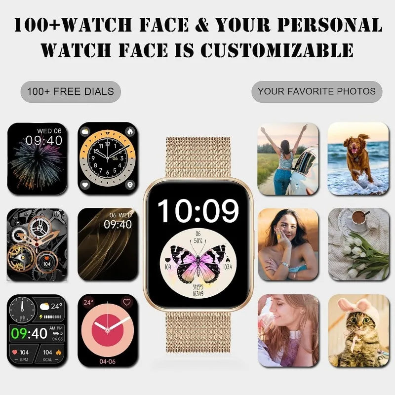 INNOFOVO AI Voice Smart Watch for Women Android and iPhone