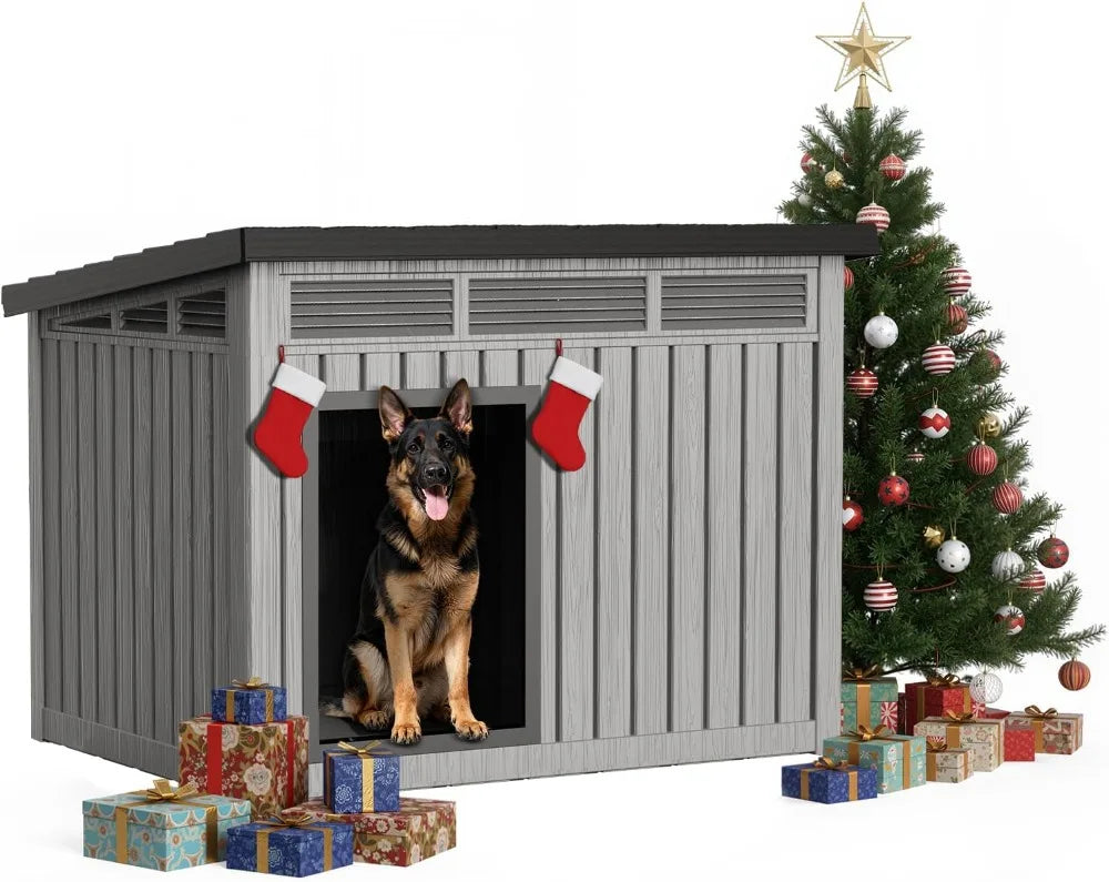 Resin Weatherproof Outdoor Indoor Dog House With Removable Roof