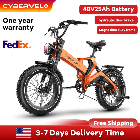CYBERVELO Foldable Fat Tire Electric Bike 2000W EK6