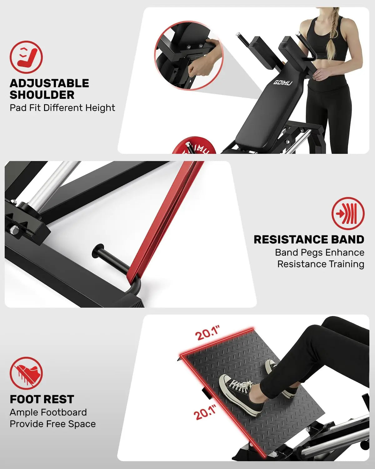 L5 Leg Press Hack Squat Machine 30 Degree Home Gym