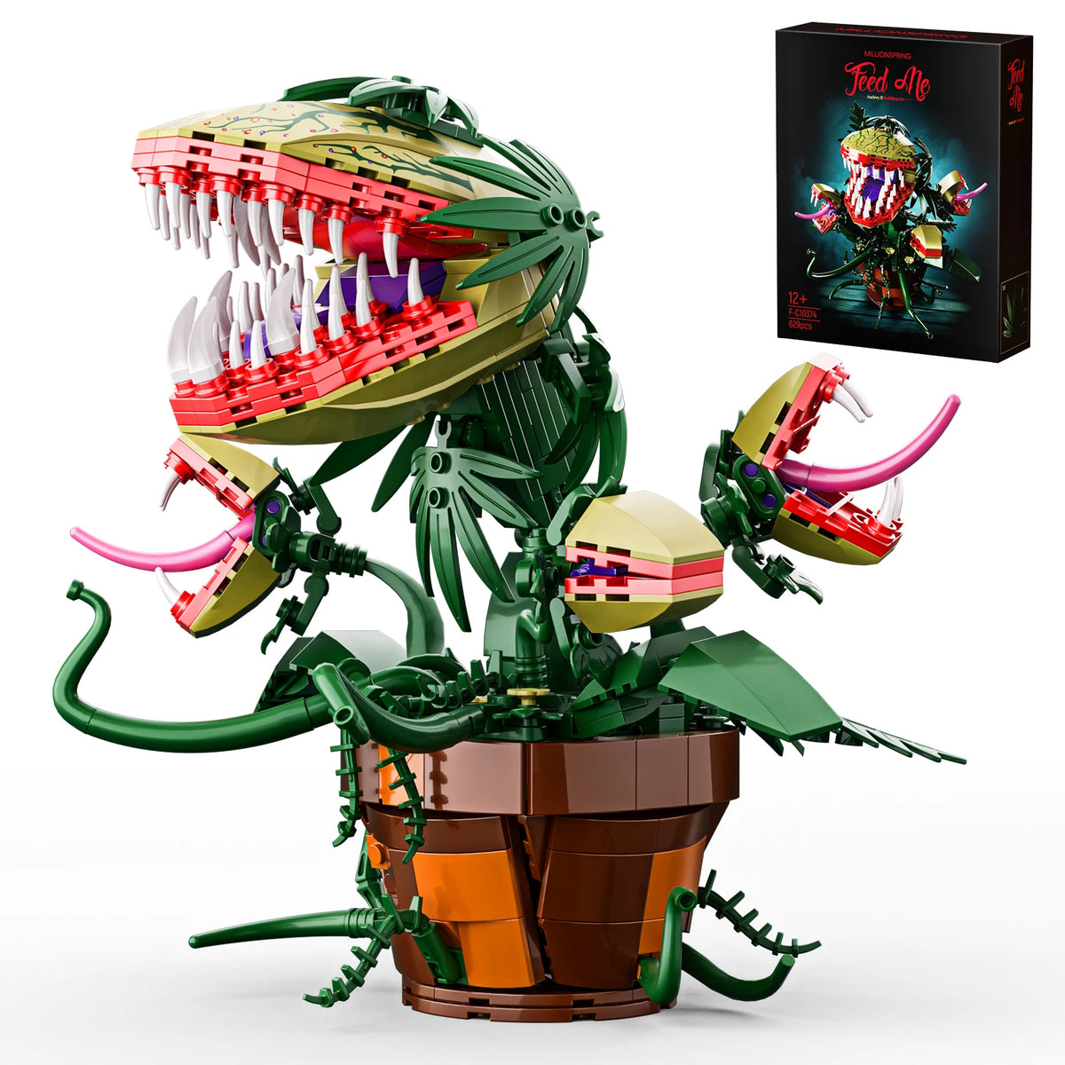 Piranha Plant Audrey II Building Blocks Set Horror Flower Shop Decor