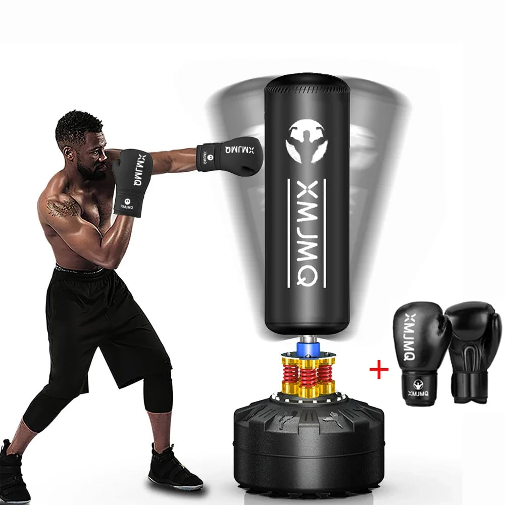 LEKARO Standing Boxing Post With Gloves Home Training Sandbag