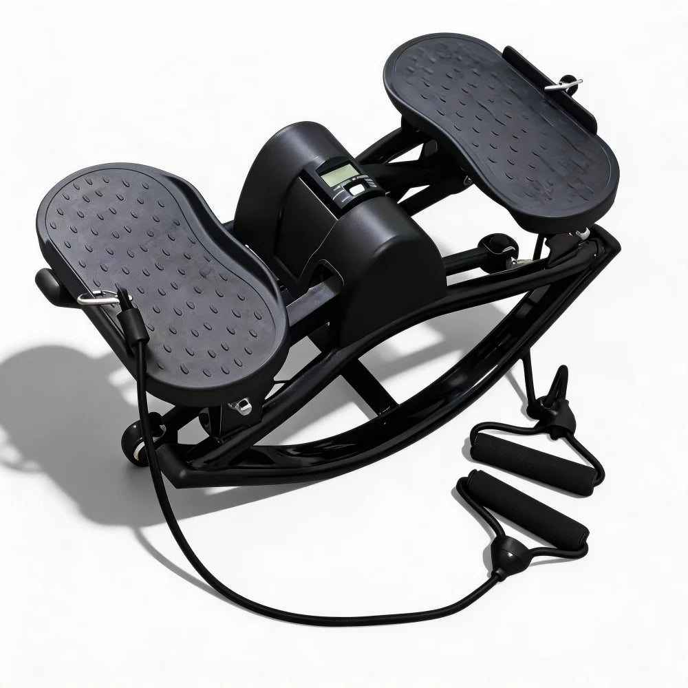 Portable Mini Stepper With Resistance Bands For Home Cardio