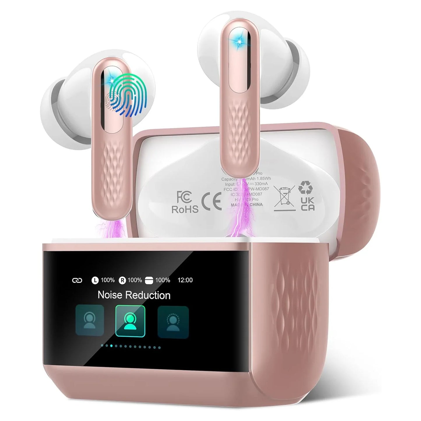 Kuizil Wireless Earbuds Bluetooth 5.4 ANC ENC IPX7 Smart Case