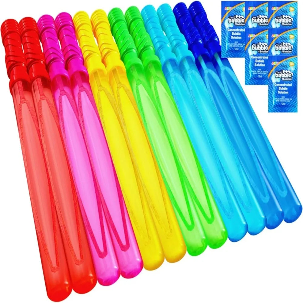 Joyfy Bubble Wands Bulk Kit With Refill Solution Outdoor Fun