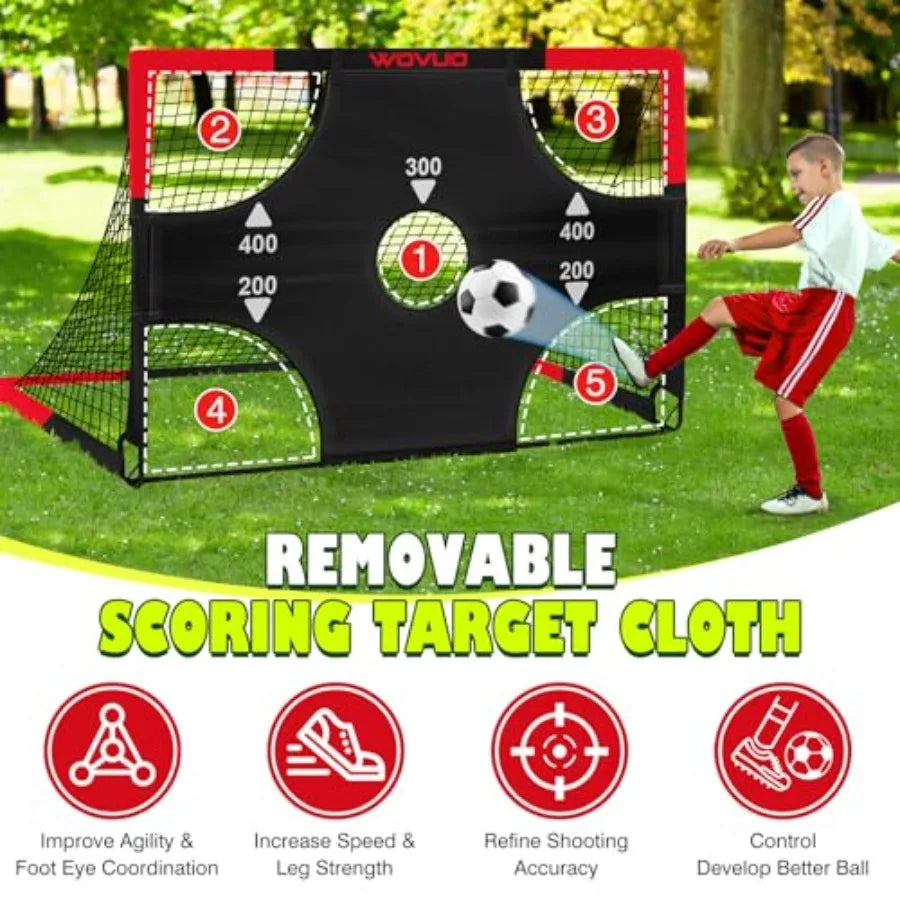 Backyard Soccer Goals Set Of 2 Portable Training Equipment