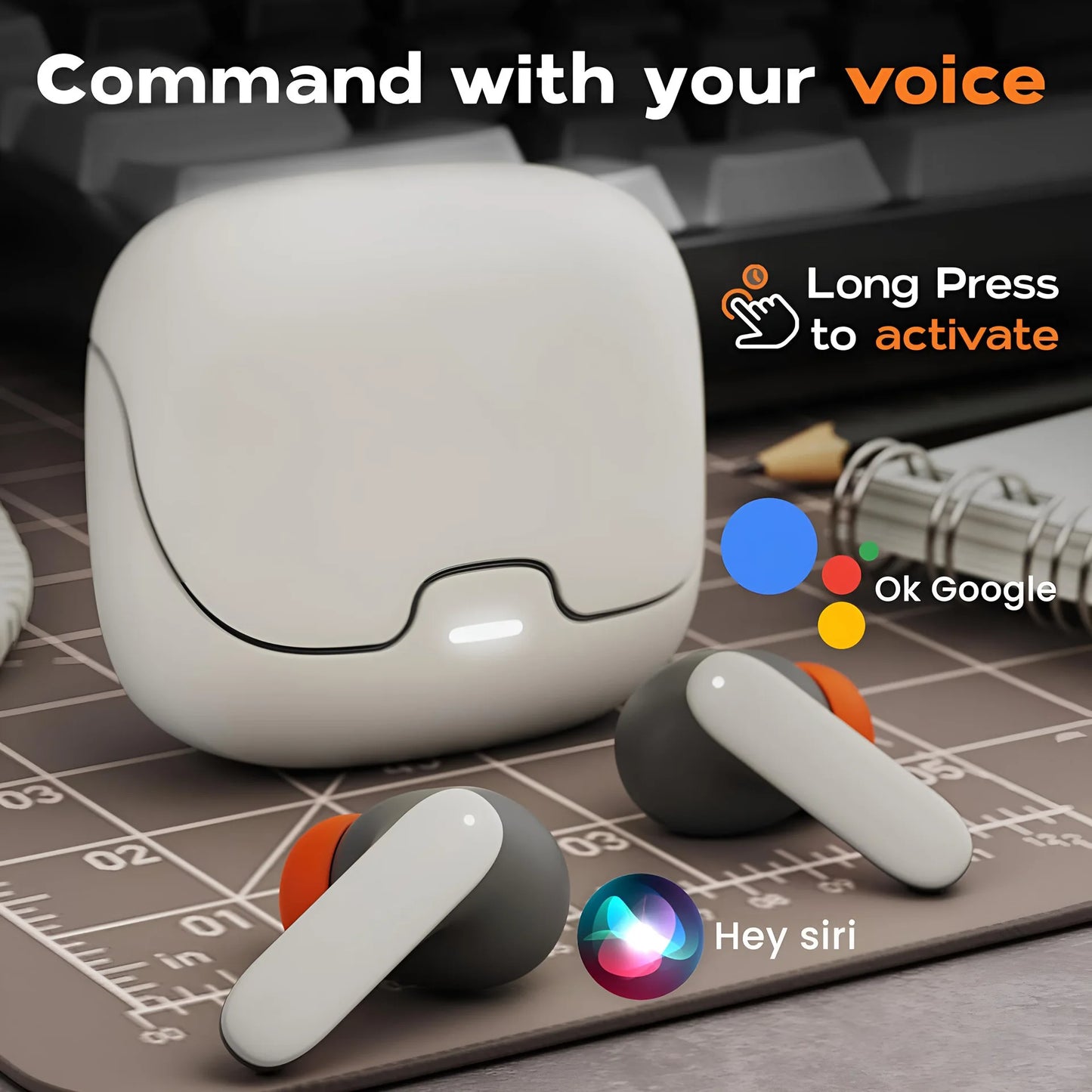 Firsting TWS Wireless Earbuds BT 5.4 Low Latency Game Mode