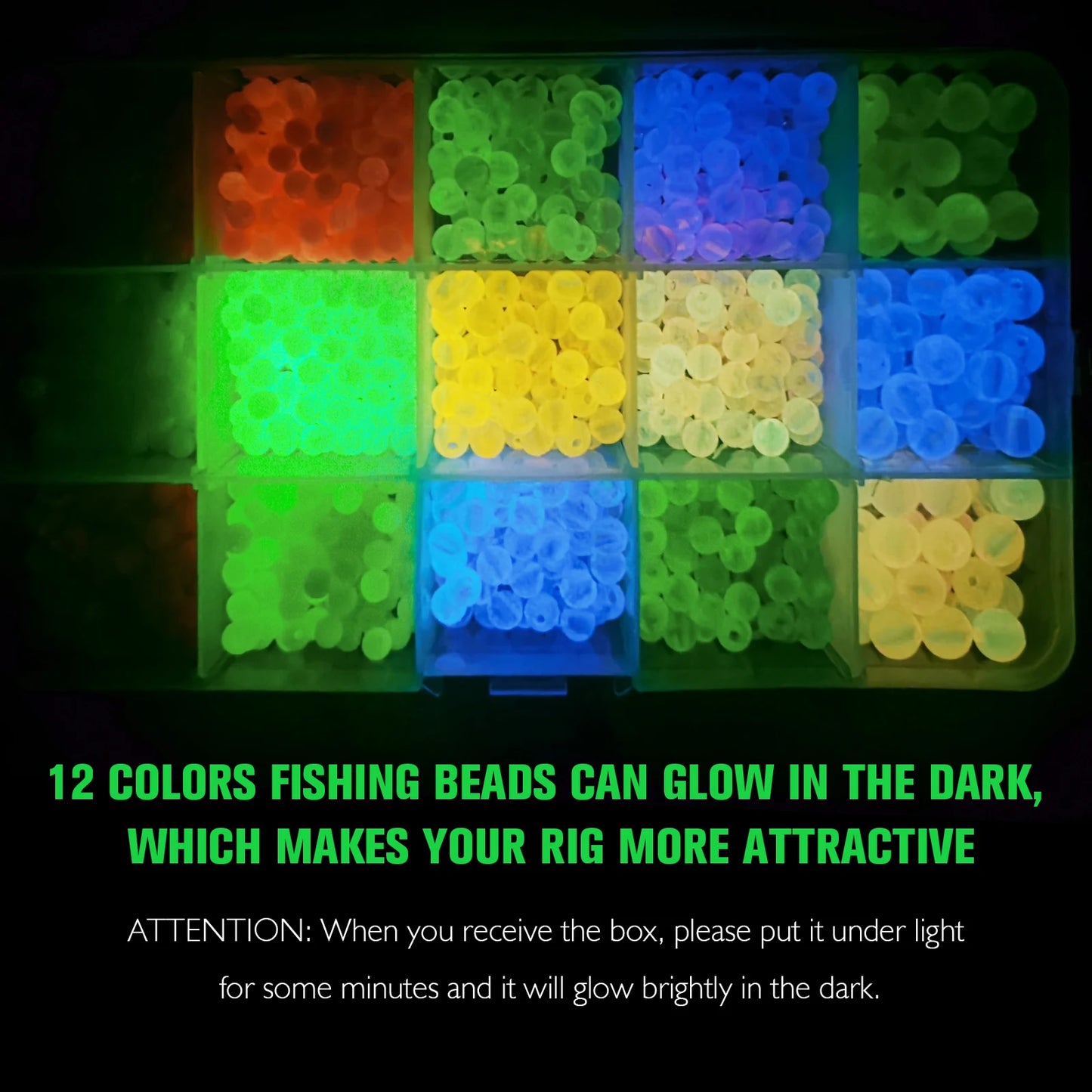 Glow In The Dark Fishing Beads Kit Luminous Night Fishing