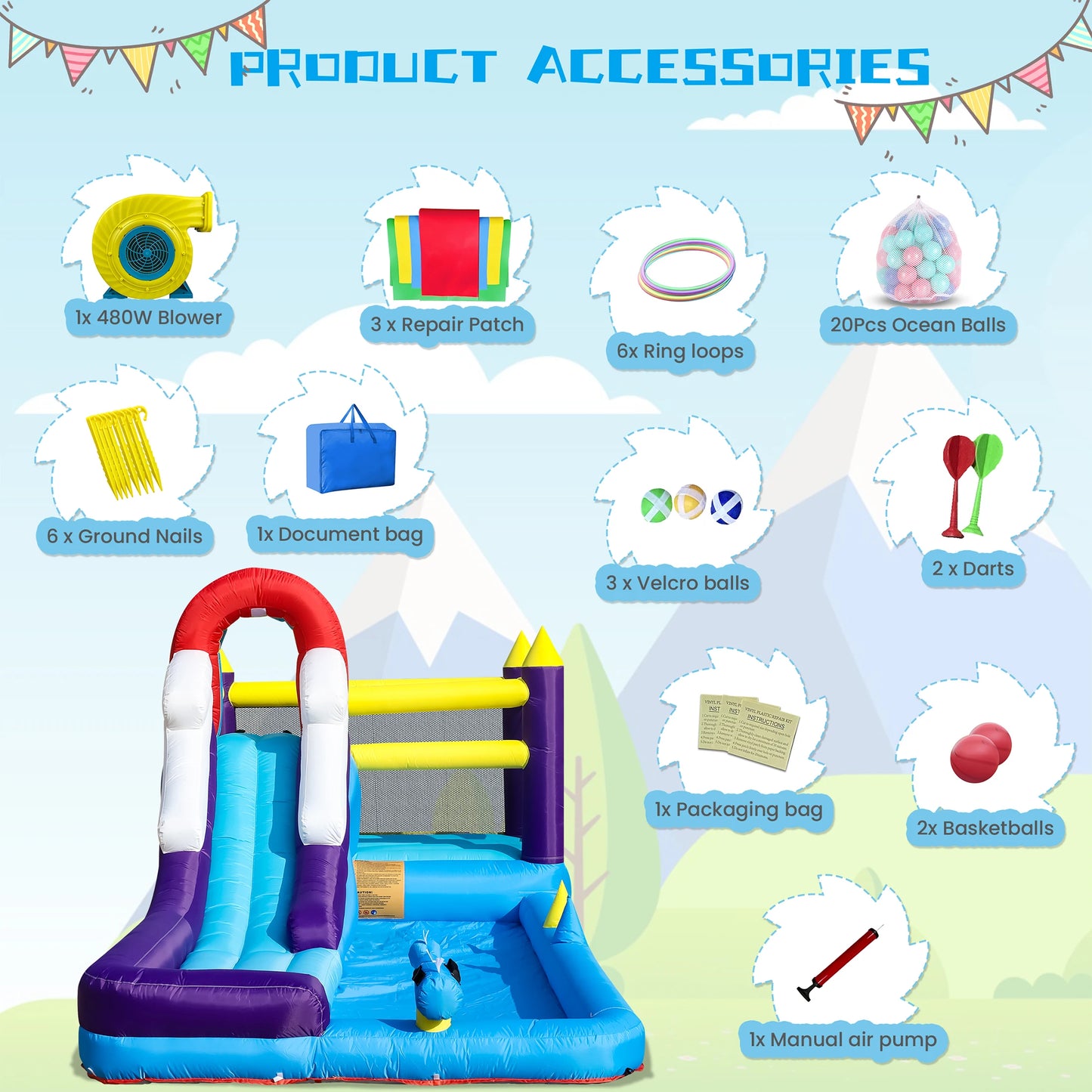 RTS Inflatable Water Slide With Splash Pool For Backyard Party