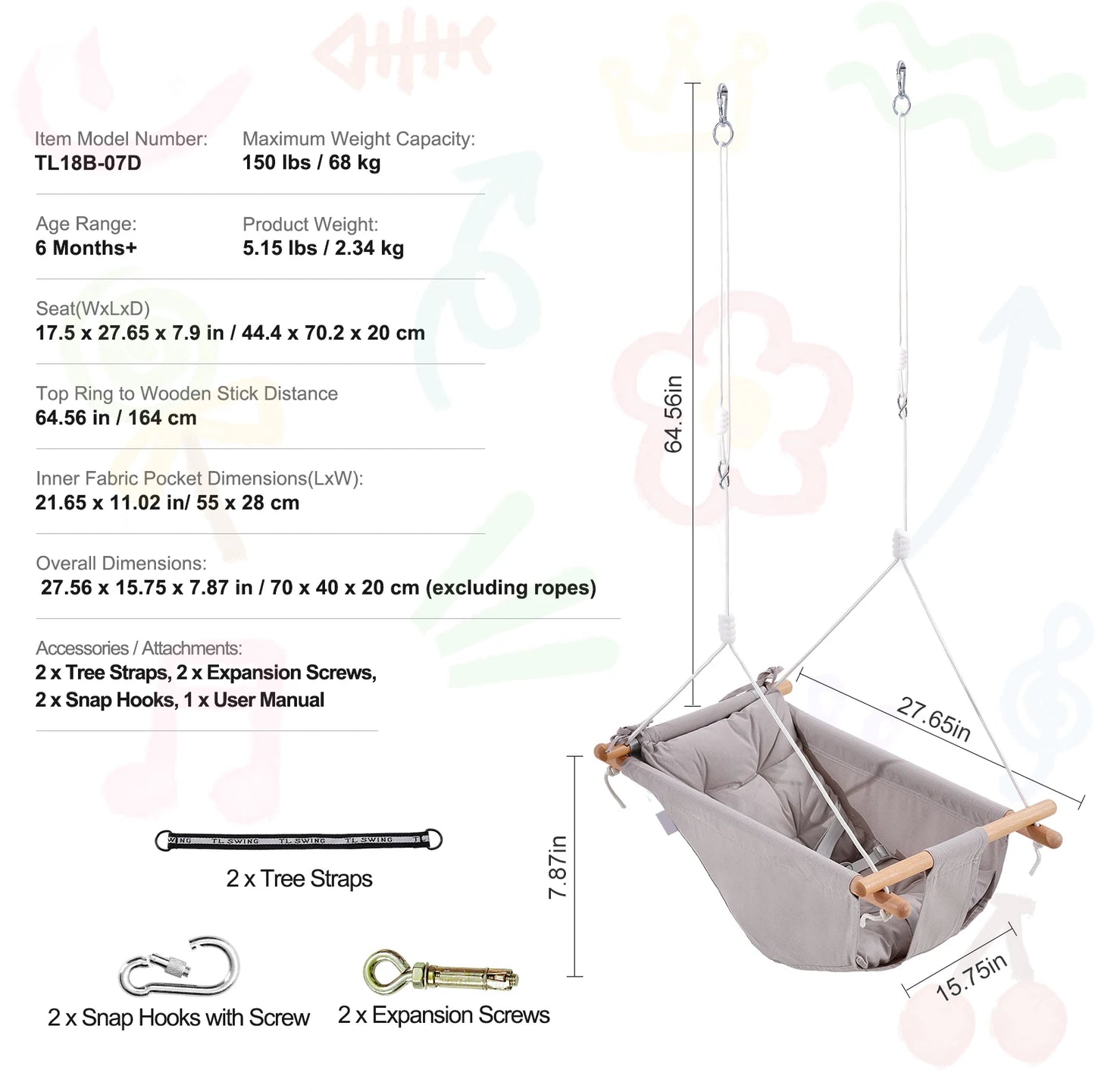 SucceBuy Tree Swing Saucer With Straps 750lbs Capacity