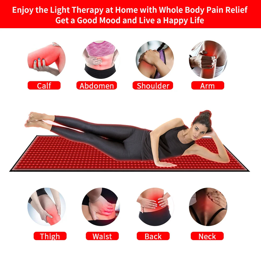 Full Body Light Therapy Mat With 660nm And 850nm LEDs